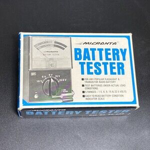Vintage Micronta Battery Tester 22-030V Original Box/Work Perfectly